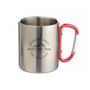 Kubek metalowy z karabińczykiem