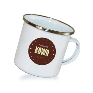 Kubek emaliowany metalowy